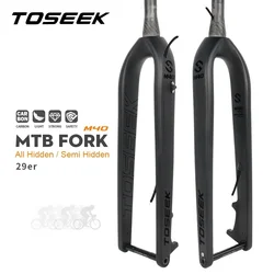 TOSEEK MTB Thru Axle Fork 15*110mm Full Carbon Fiber Bike Front 27.5/29