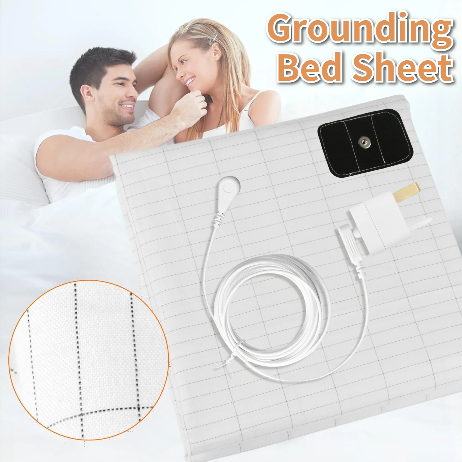 

Заземляющий коврик Простыня заземления с 10% серебряного волокна и 90% органического хлопка Натуральное здоровье и здоровая земляная энергия