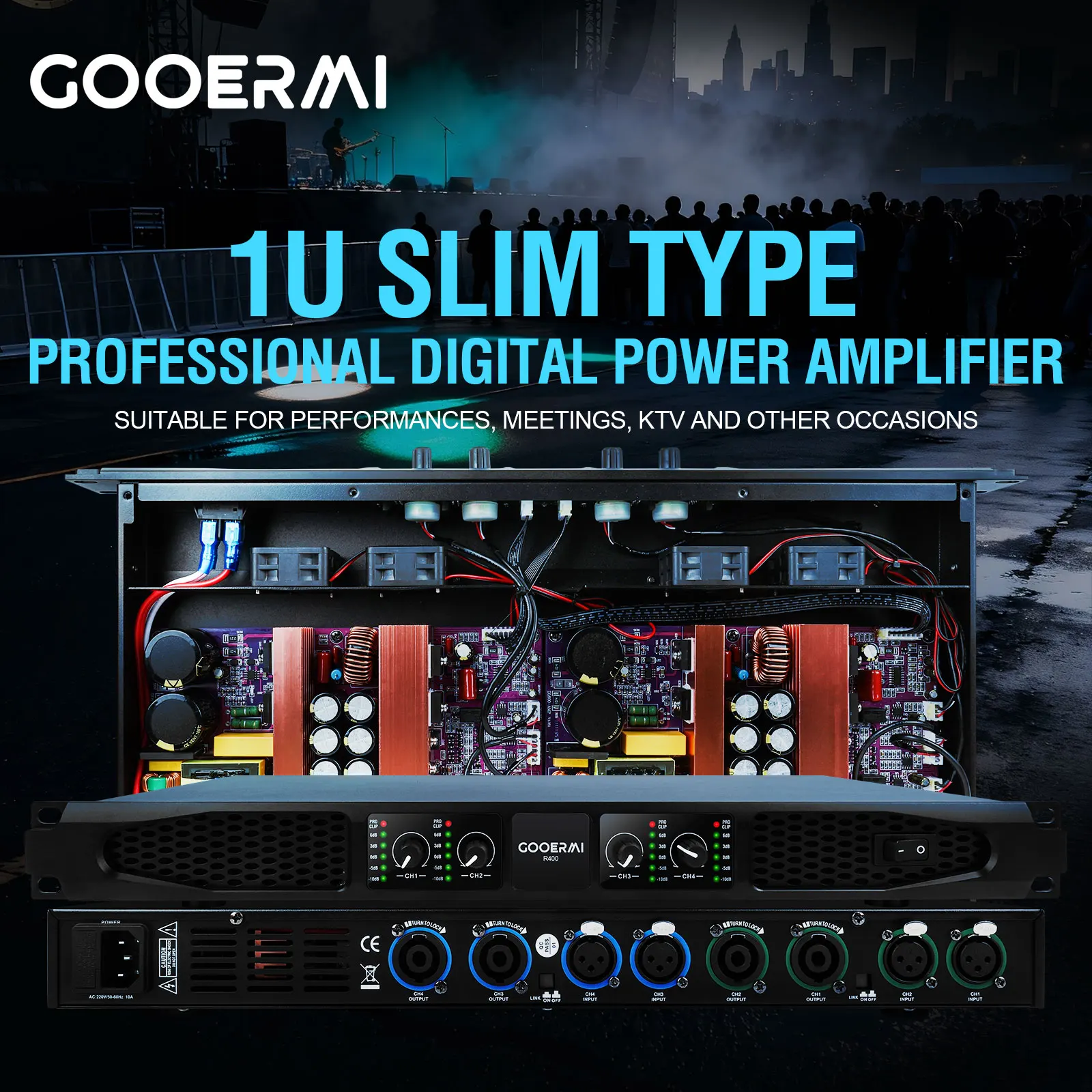 GOOERMI R200/R400 1000W เครื่อ - Outdoor Power Amplifier บทวิจารณ์และราคา