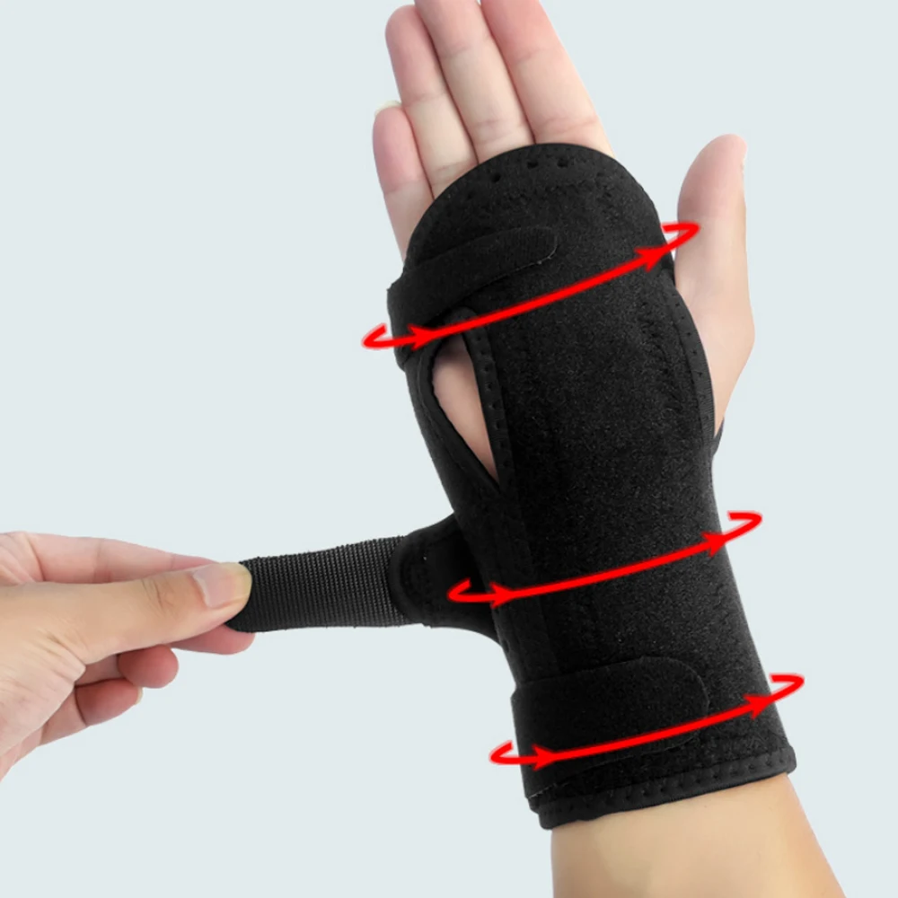 Fitness Thumb Wrist Brace Wraps Carpal Tunnel Arthritis Tendonitis Sprain Wrist Support Bandage Gym Home Sports Hand Protector