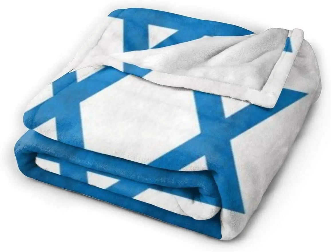 Vintage Israel Flag Throw Blanket Ultra Soft Velvet Blanket Lightweight Bed Blanket Quilt Durable Home Decor Fleece Sofa Blanket