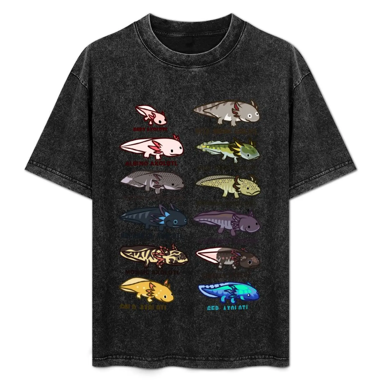 axolotl morphs and colors T-Shirt anime shirt essential t shirt plain t shirts men