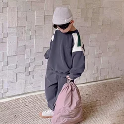 Autumn Children Boy Sports Clothes Set Kid Girls Letter Printed Sweater Pullover Top And Pants 2 Pieces Suit Baby Tracksuits