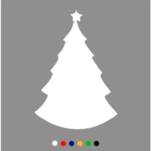 New Jargon Christmas Tree Sticker Decal Decoration 2019-White