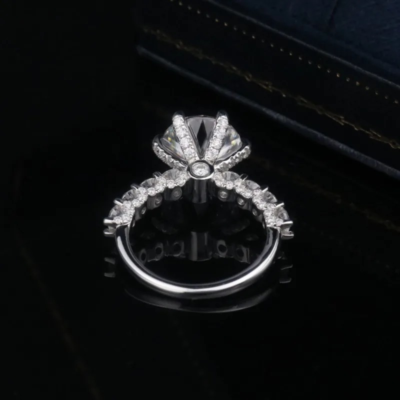 Joyce jelly Luxus 5 Karat portugiesisch schneiden 100 Gesicht geschnitten Moissan ite Ring für Frauen 925 Sterling Silber Schmuck – Detail 10