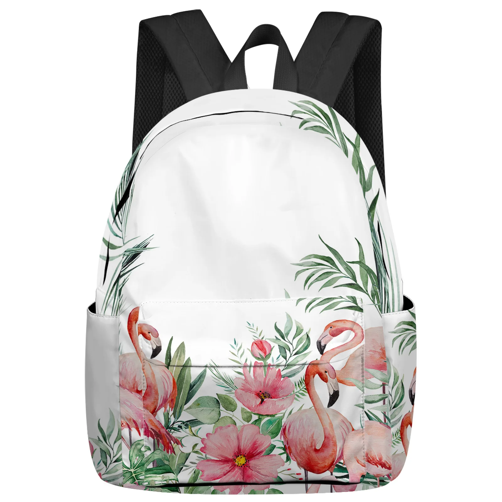 

INS Style Tropical Plants Flamingos Women Man Backpacks Waterproof School Backpack For Student Boys Girls Laptop Bags Mochilas