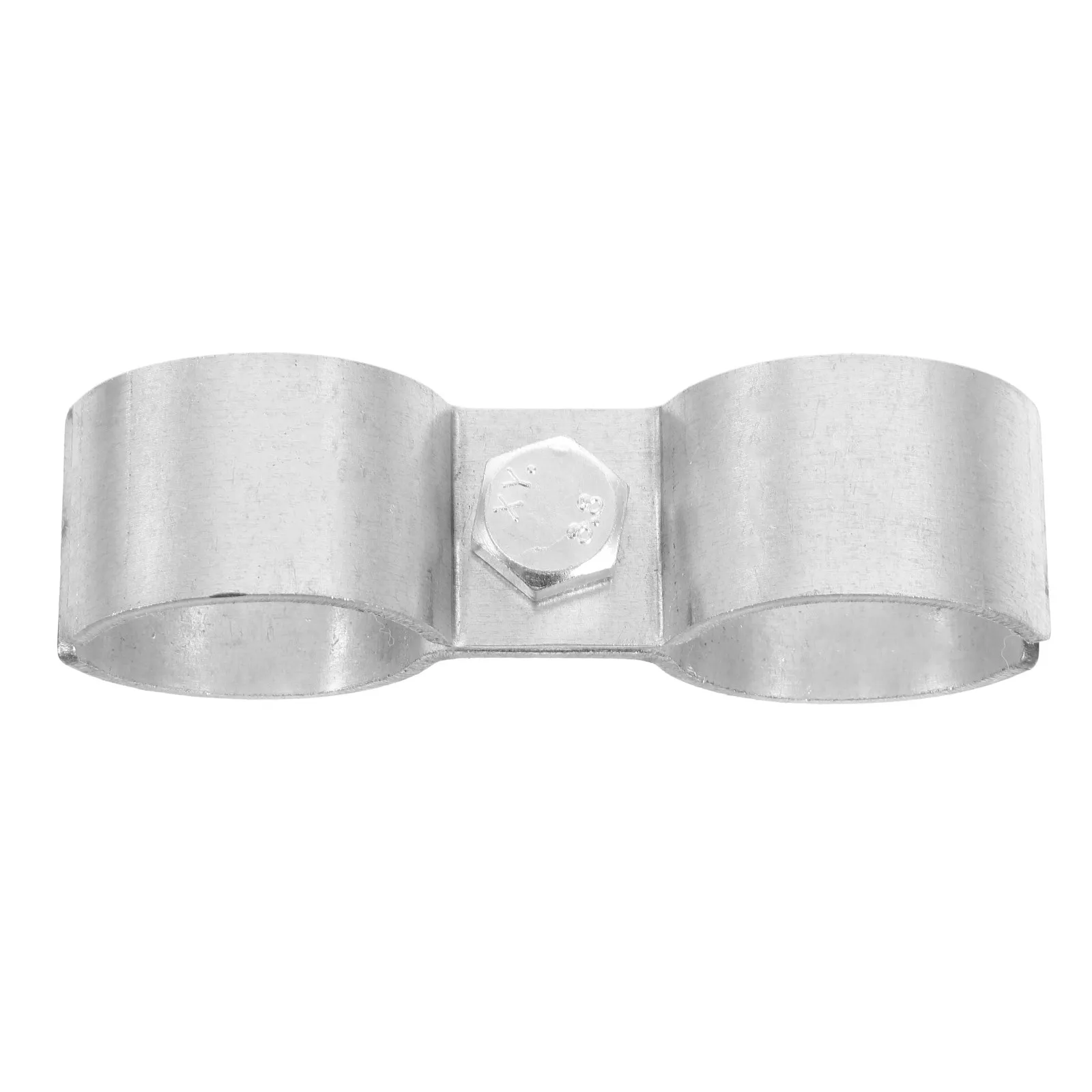 Double Pipe Clamp Versatile Heavy Duty Galvanized Clip on Pipe Clamp for Marine Rv Yacht Boat Fence Shelf Pole Connection
