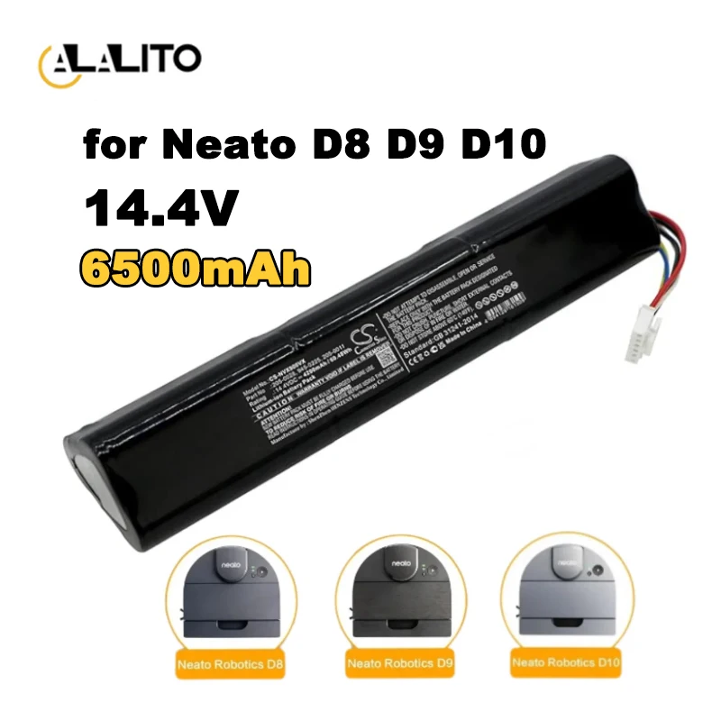 

Сменная батарея 2024 6500 мАч для Neato D8 D9 D10 945-0356945-0373905-0596, роботизированные пылесосы, литий-ионная батарея 14,4 В
