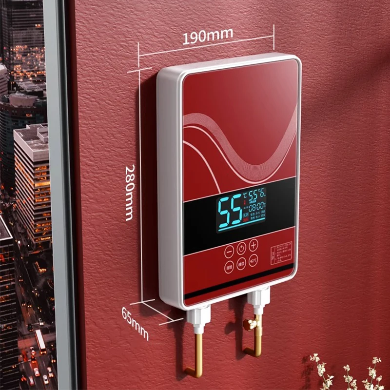 SL-X1-60 سخان مياه كهربي فوري منزلي سريع الحرارة اللمس سخان مياه حمام صغير صالون حلاقة 6000 واط