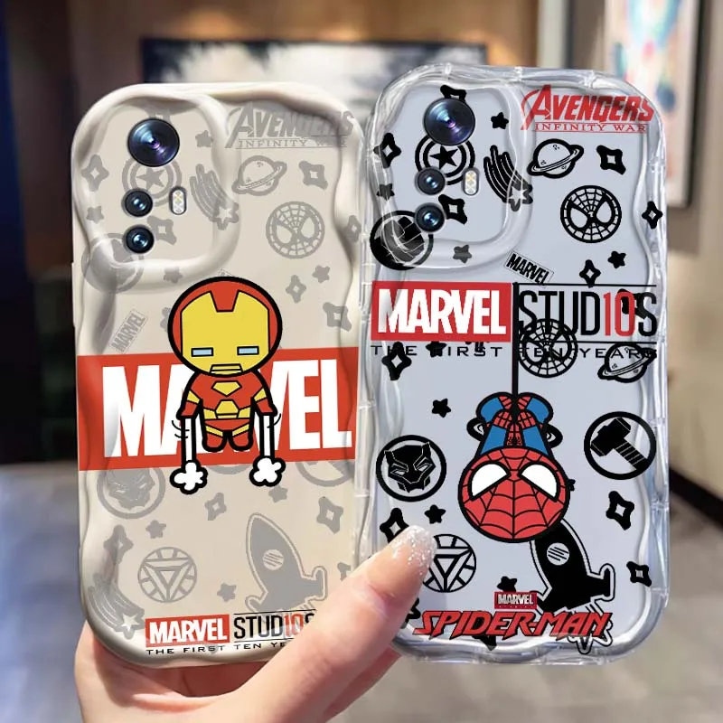 

Marvel Hero Spiderman For Xiaomi Mi 11 12 12T 14 15 Lite Ultra Poco F4 X3 X5 X6 X4 X7 M6 F6 Pro 5G Wave Oil Phone Case