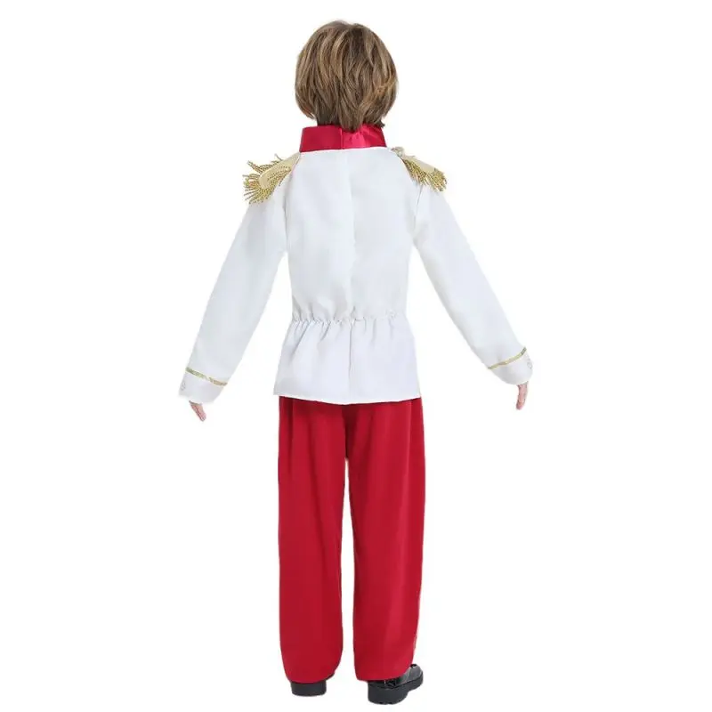 New Children's Medieval Little Prince Costume Charming Royal Outfit For Kids Boys Halloween Birthday Party King Cosplay Dress Up