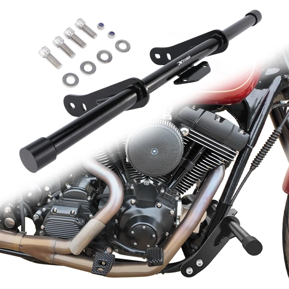 

Motorcycle Highway Footpeg Crash Bar Crash Cage Fit For Harley Street Bob Fat Bob FXDF Low Rider Sports Glide Custom Screamin