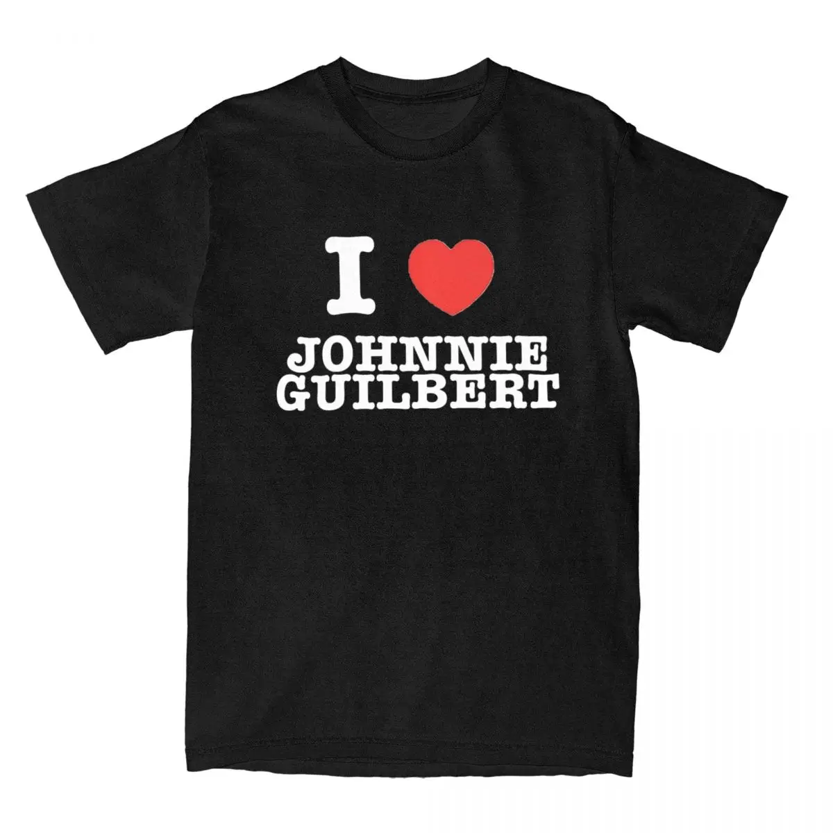 Men\'s T-Shirt I Heart Johnnie Guilbert Awesome 100% Cotton Tees Short Sleeve T Shirts Round Neck Clothes Plus Size