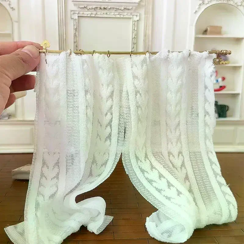 1 Piece Dollhouse Removable Metal Curtain Rod Miniature Model Children Handmade Toy Doll Accessories
