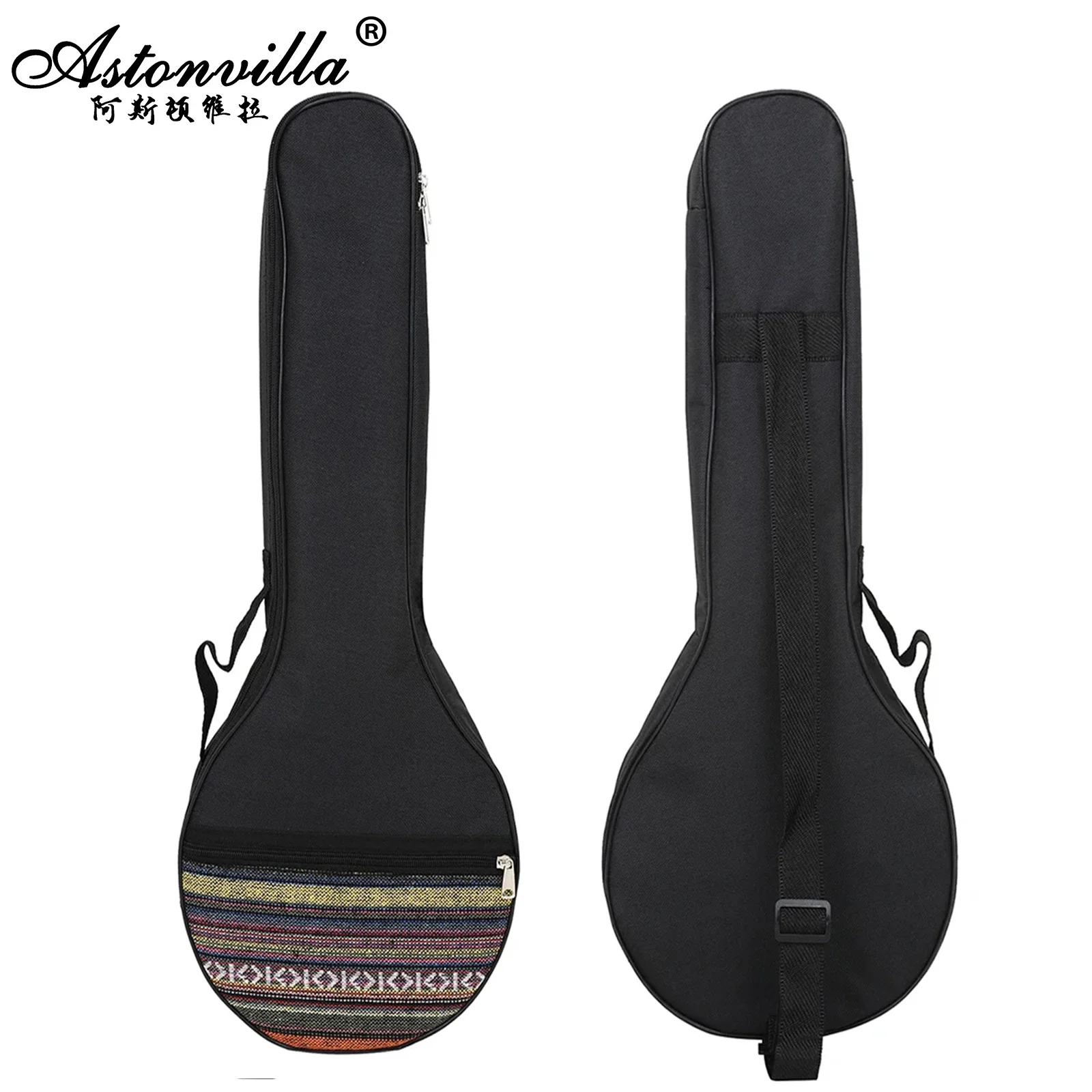 Borsa da trasporto in cotone per banjo a 4 corde, custodia per accessori per strumenti musicali, zaino per ukulele banjo