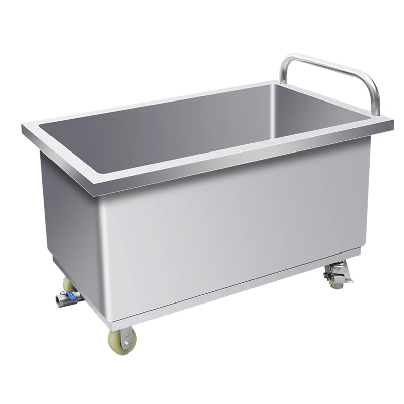 Stainless steel water storage tank, mobile water  bucket, handcart, immersion  thawing tank, storage  disinfectio