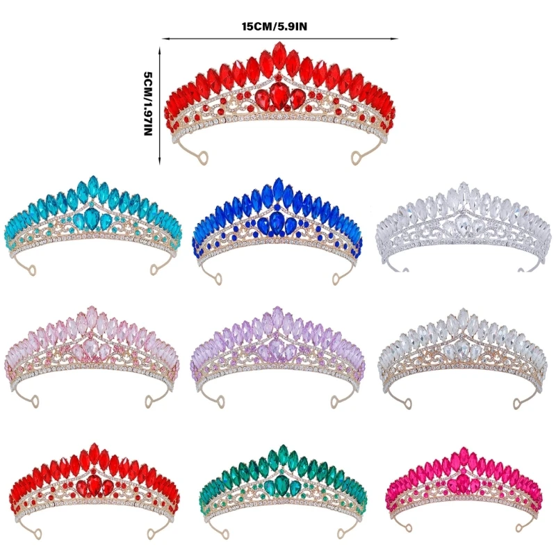 Fashionable Hairband Hair Decoration Shimmering Rhinestones Wedding Dress Accessories Women Headwear Ornament