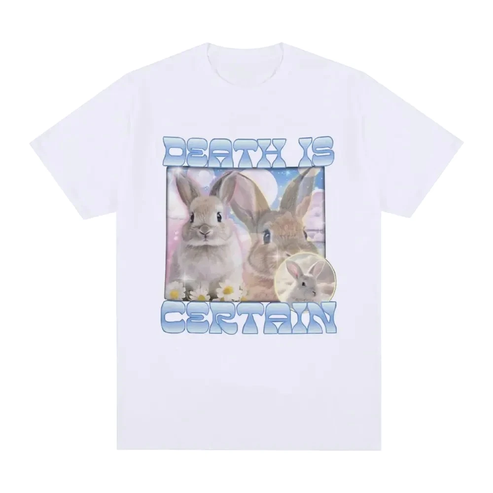 Funny  Is Certain Cute Bunny Meme Graphic T Shirt Summer New Women Clothing Fashion Harajuku T-shirts Streetwear Y2K Tee