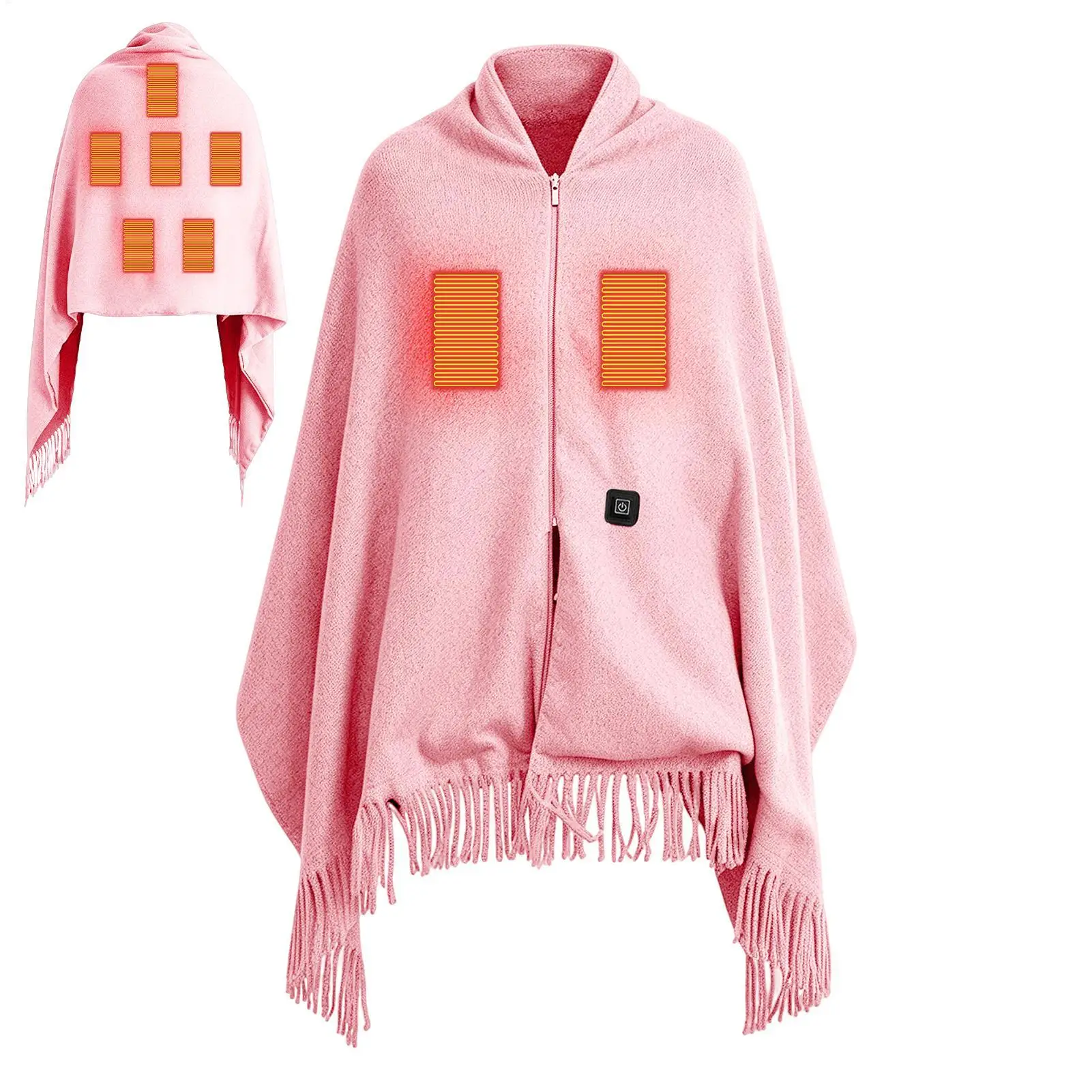 Heated Shawl Wraps 3-Level Safe Portable Washable Wearable Throw Women Wearable Heated Blanket Throw For Couch Sofa Bed Home