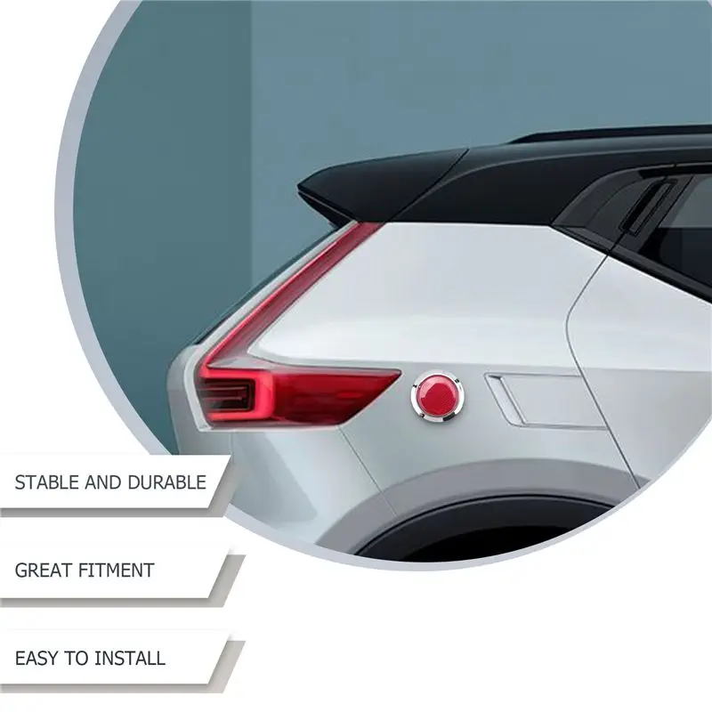 B24B 4 Stück Auto Auto Kunststoff rund reflektierende Reflektor Aufkleber rot