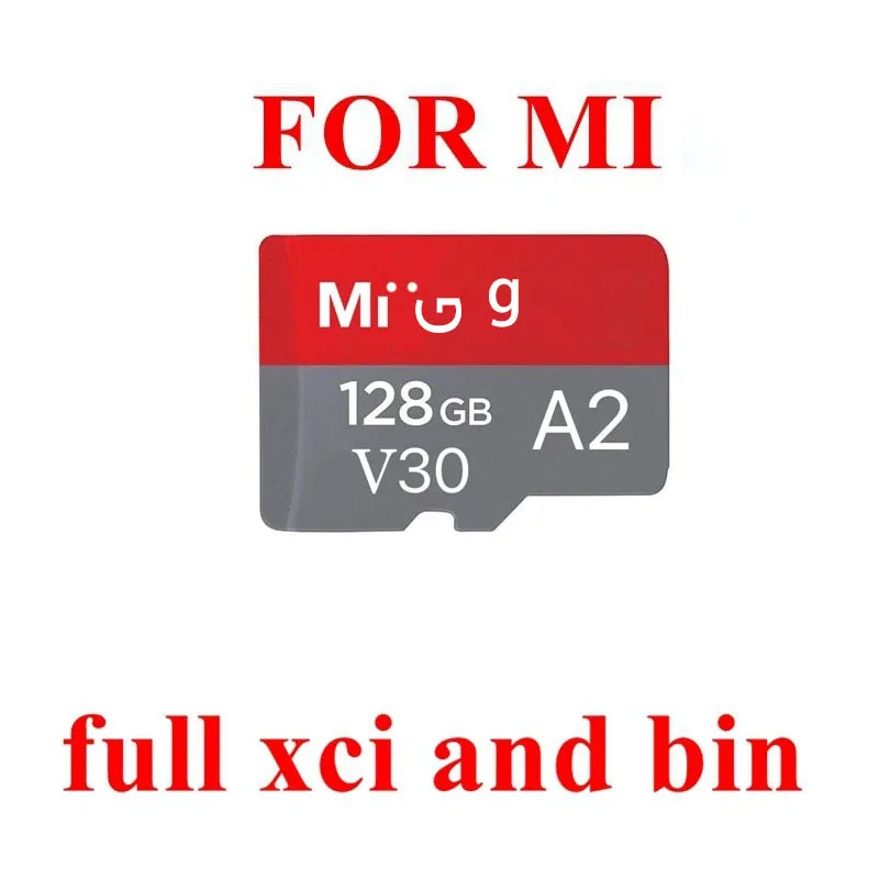 For MIG 64G 128G SD Card is fulled with XCI and BIN files to facilitate you to receive goods and insert your MI G for use