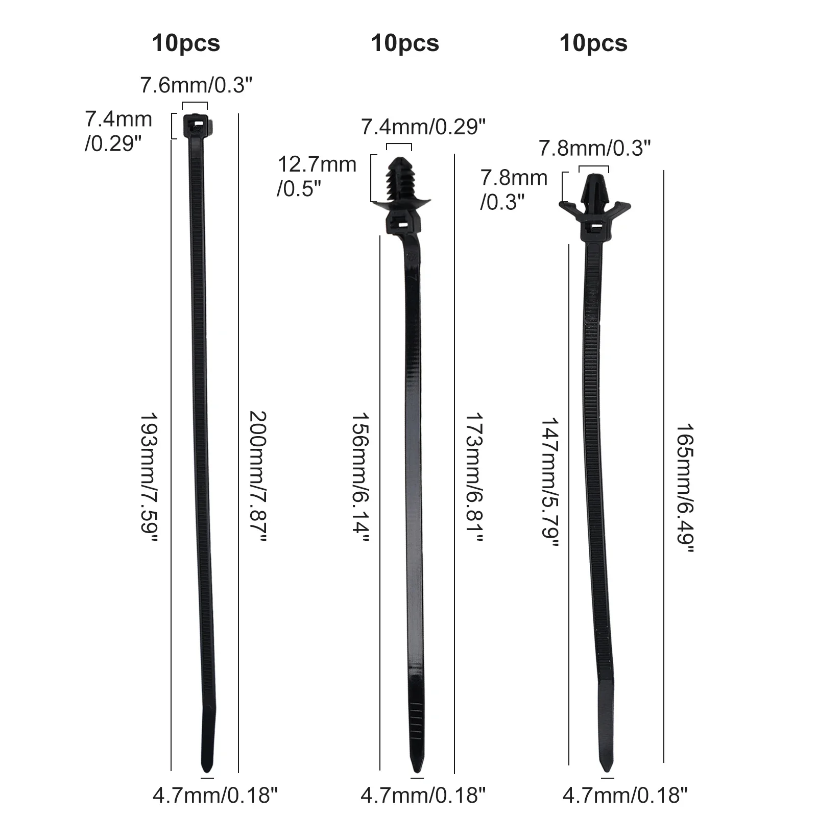 Feature Keep Wiring Electronic Industry Universal Plastic Premium S Cable Zip Tie Strong Locking Wide Application