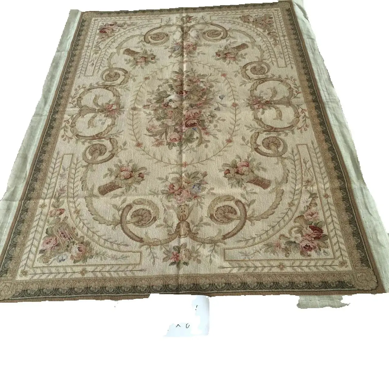 Free Shipping 4'x6' Needlepoint Rugs, Handmade Carpet 100% New Zealand Wool Floral design CROSS STITCH HANDMADE