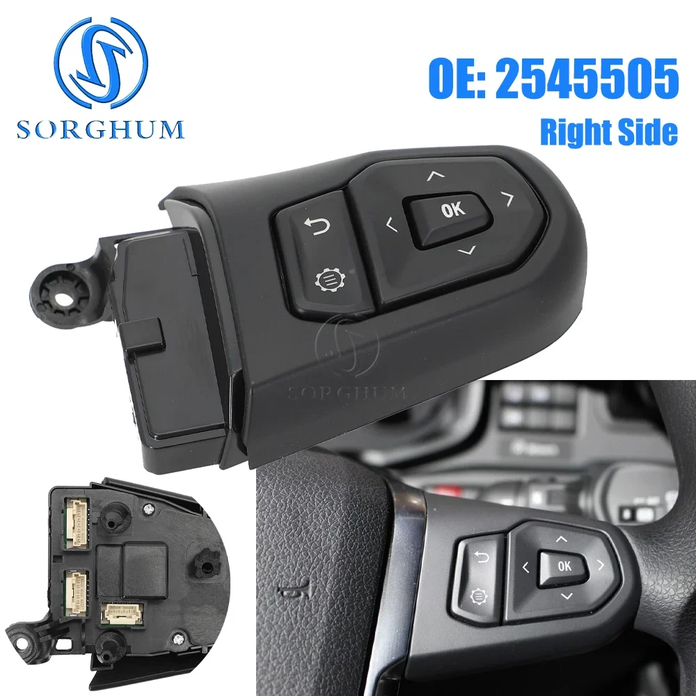 SORGHUM For Truck Scania L,P,G,R,S 2016- Steering Wheel Switch Multifunction Module Control Button 2545506 2545505 2568445