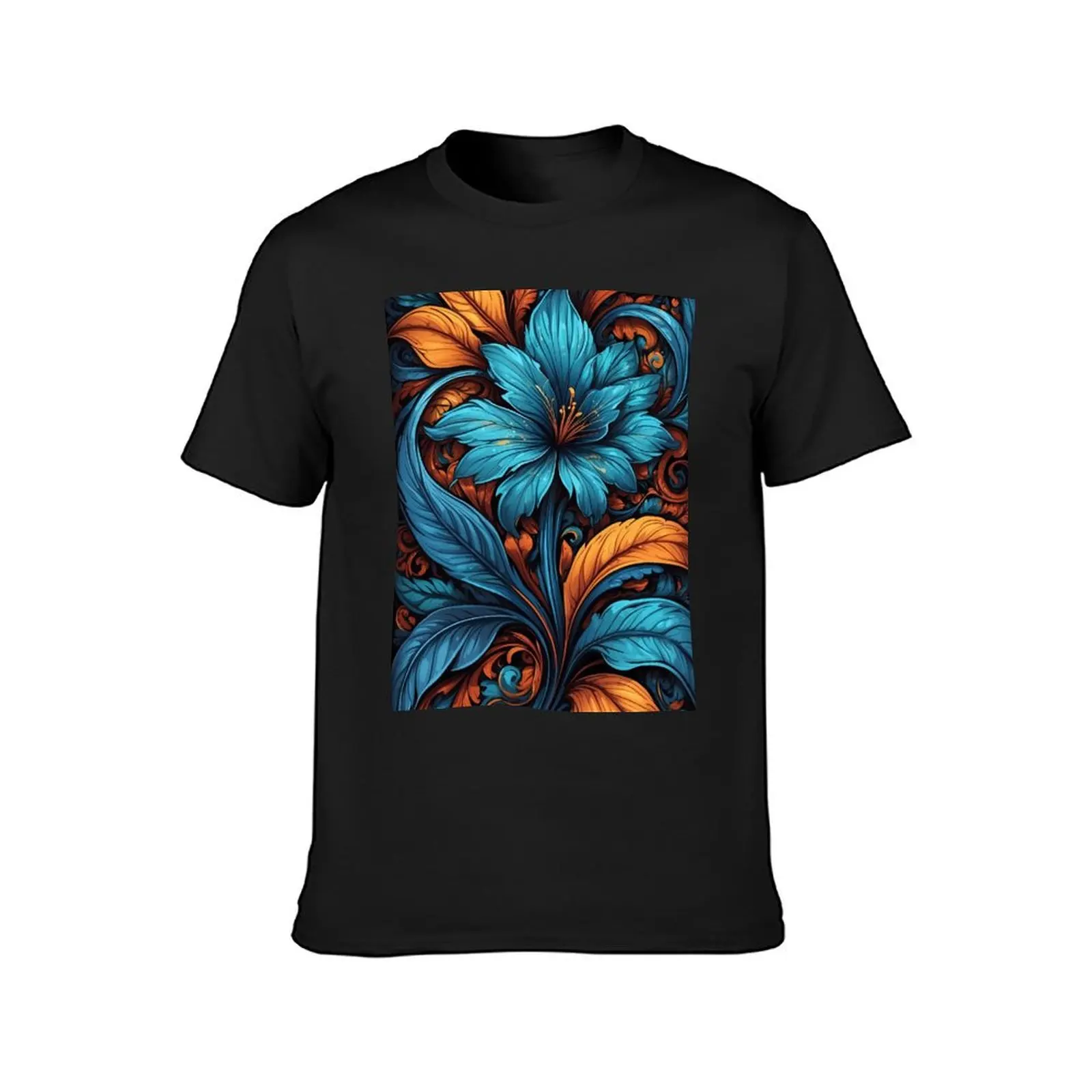 Vibrant Botanical Elegance T-Shirt hippie clothes anime blacks mens tall t shirts