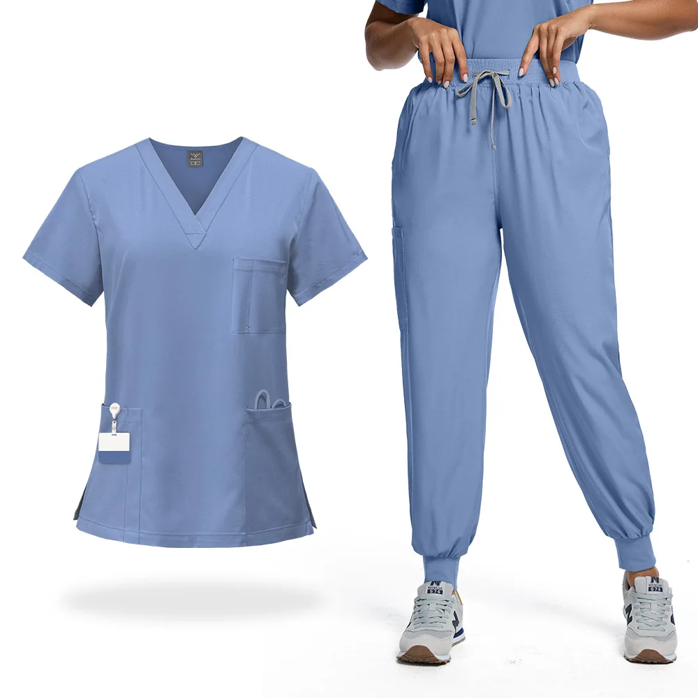 Gommages clinicien imprimés chic : ensemble de gommage fendu pour femmes Slim-Fit |   Uniforme dentaire boutique pour la beauté professionnelle et les soins bucco-dentaires