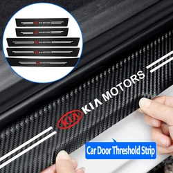 Car Threshold Strip Carbon Fiber Sticker Accessories For Kia Sportage Ceed Picanto Rio ProCeed Niro Morning 5 3 4 K7 K5 K8 K3 K9