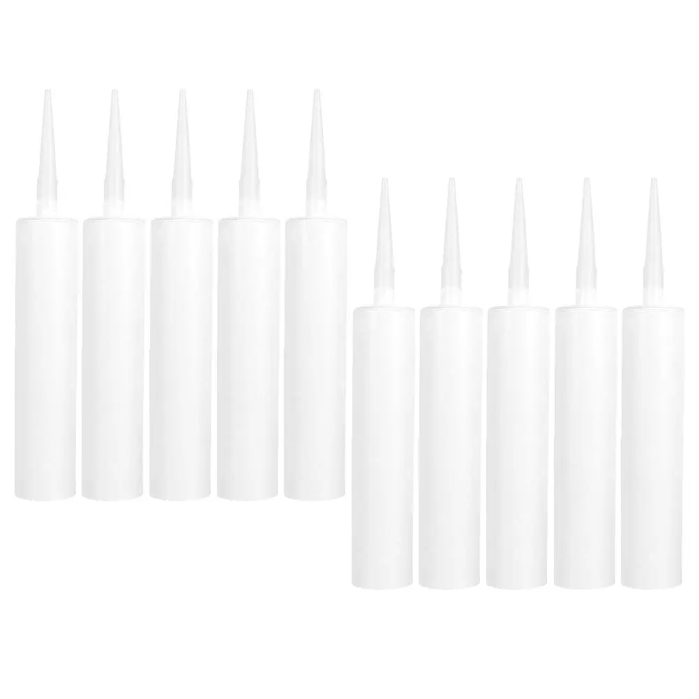 

10Pcs Refillable Caulk Tubes Sturdy Empty Caulking Tubes for Home Sealing Projects Leak-Proof Universal Sealant Container