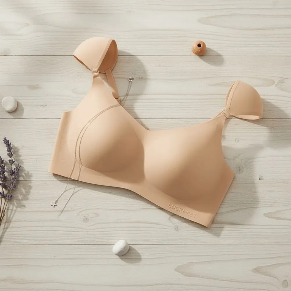 

Fashion Deep V Right-angle Shoulder Bra Anti-sagging Seamless Shoulder Pad Bra Lingerie Thin Wireless Bra Cosplay
