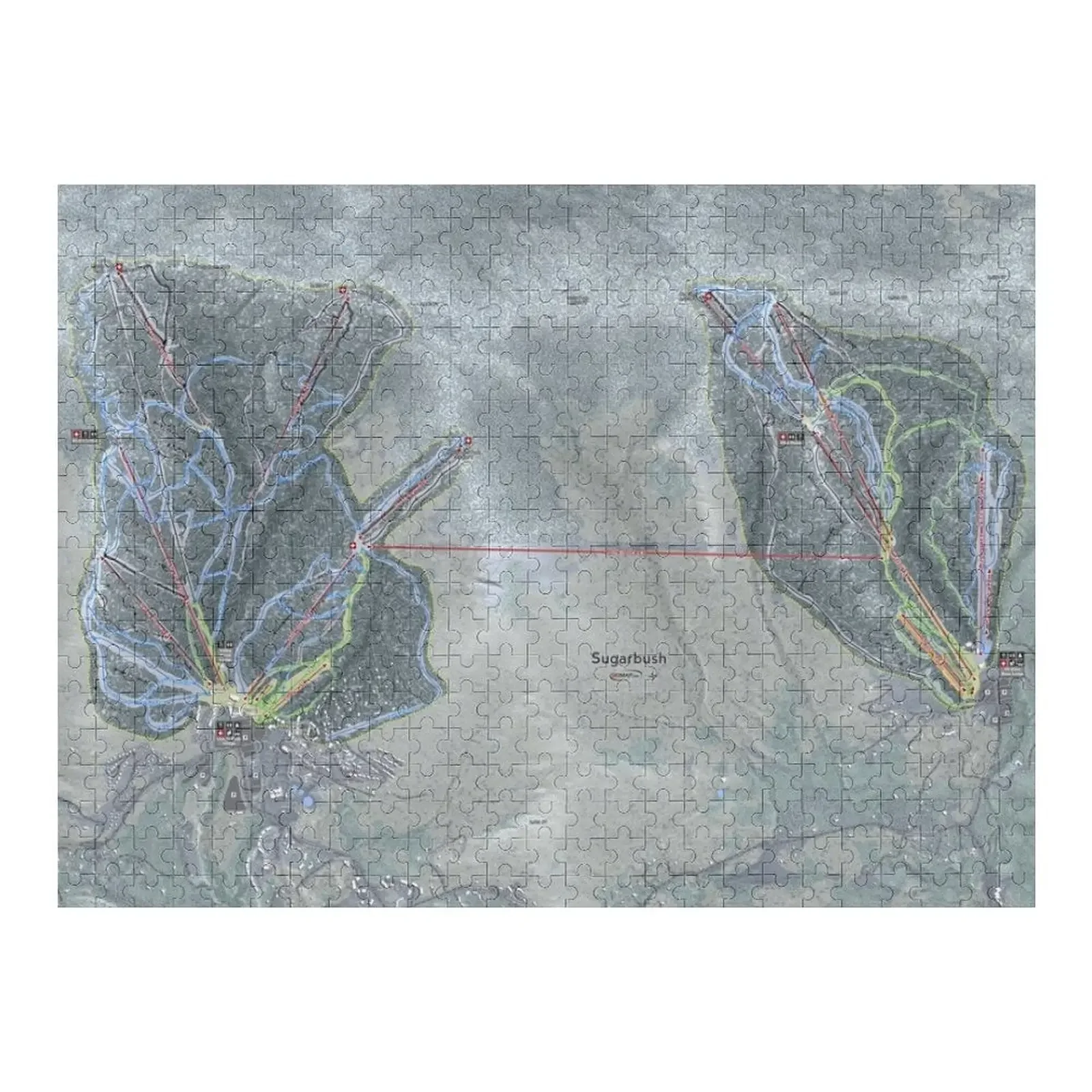 

Sugarbush Resort Trail Map Jigsaw Puzzle Wood Name Adult Wooden Puzzle