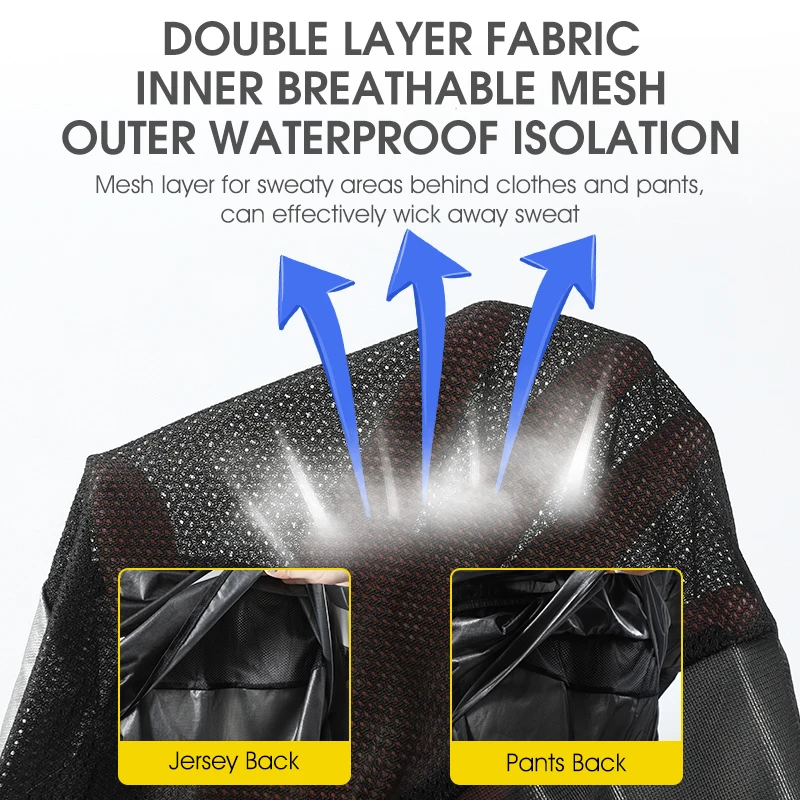 WEST BIKING Waterproof Cycling Raincoat MTB Road Bike Cycling Hooded Jacket Windproof Safety Reflective Motorcycle Raincoat