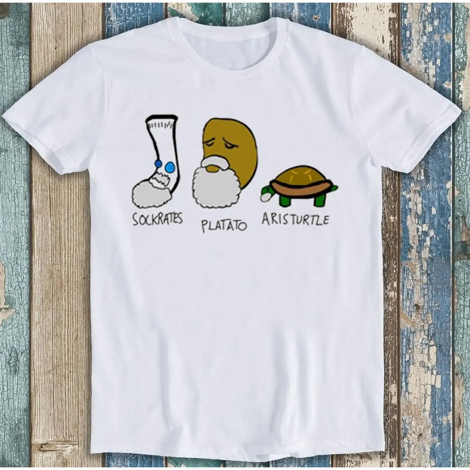 Socrates Plato Aristotle Philosophers Geek Funny T Shirt T1345 vintage Washed Versatile Breathable Stylish Soft Stretched