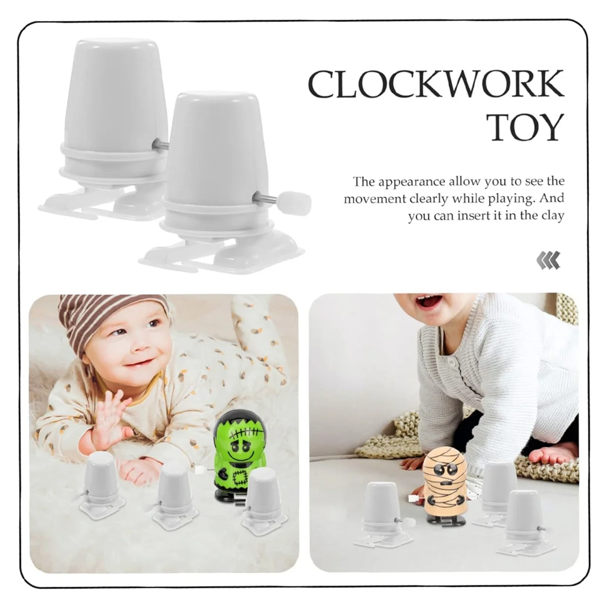 New 12Pcs Clockwork Legged Robot Kids Toys Wind Up Toy Movement Mechanism Movement Plaything Toys for Kids Toys Child Sports