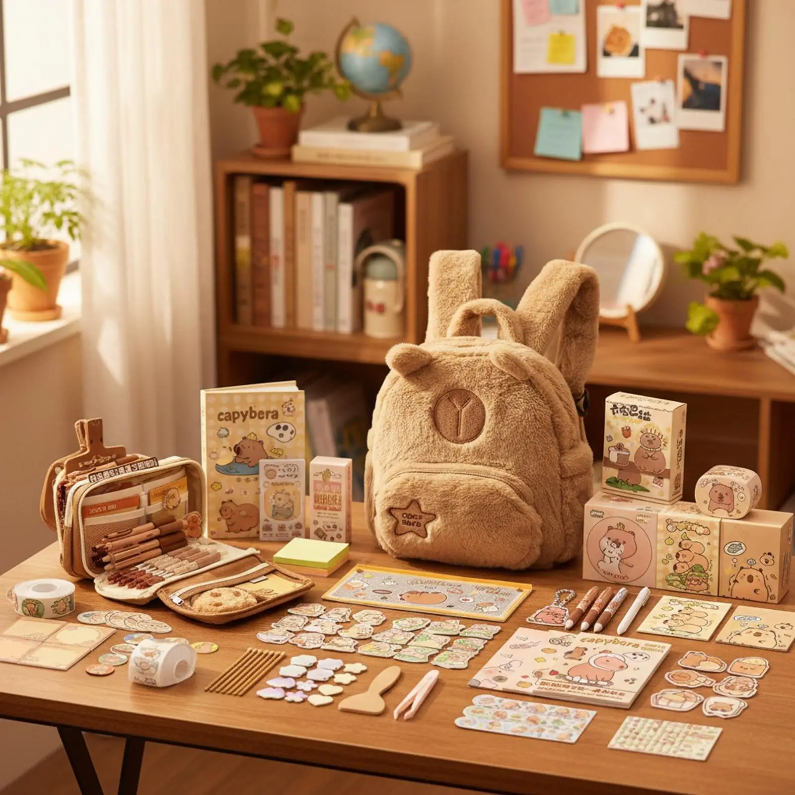 

Набор канцелярских принадлежностей «Капибара», школьные принадлежности, пенал большой емкости для студентов, коллекционеров, учебы, ведения журналов, работы вдома