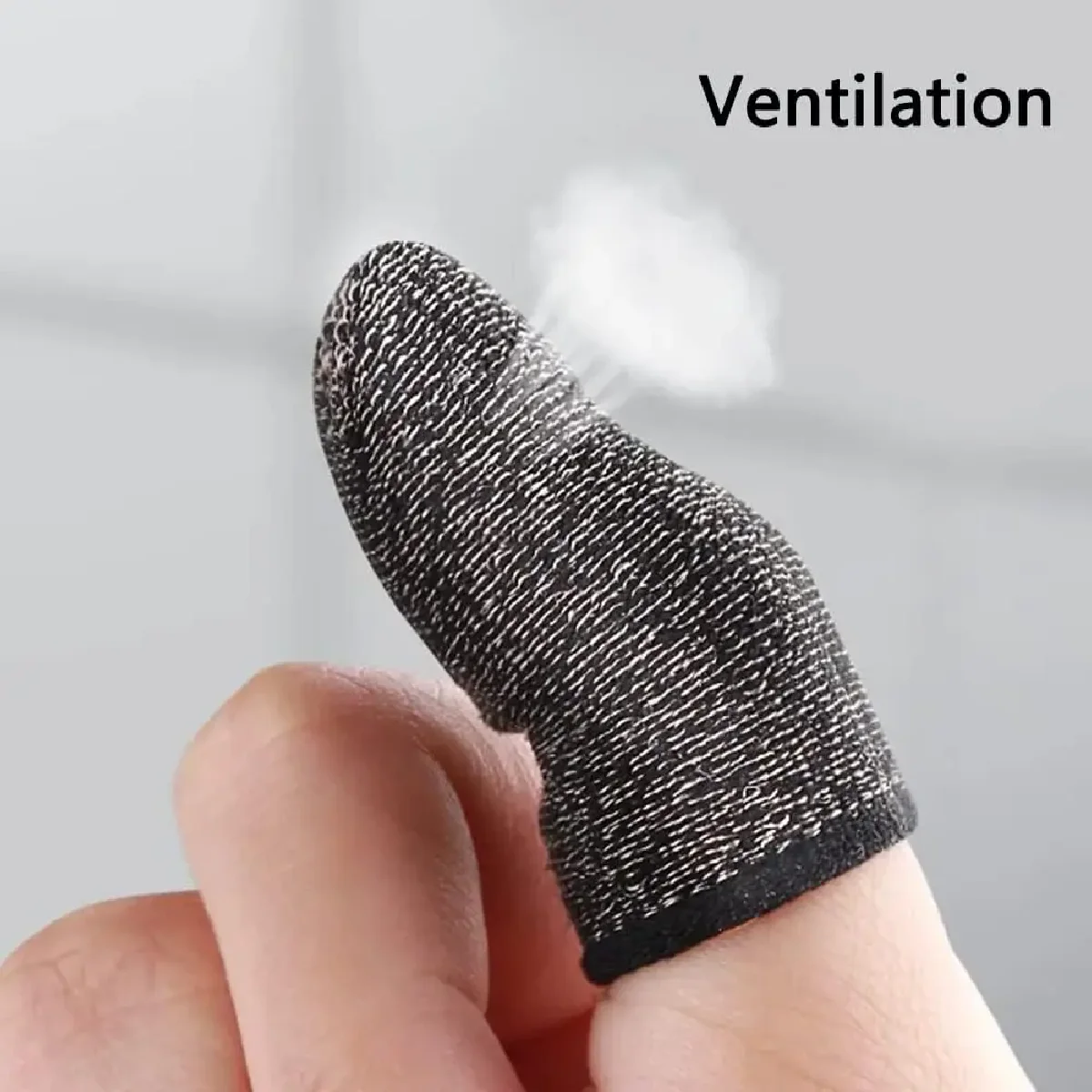 24Pcs Mobile Phone Finger Cuff Fibroid Mobile Game Touch Screen Fiber Breathable And Sweat Resistant Walking Game Finger Cuff