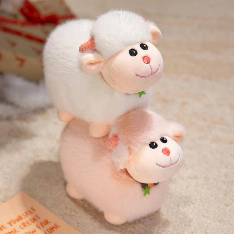 

25cm Cute Cartoon Sheep Plush Pillow Stuffed Toy Soft Animal Cushion Doll for Kids Home Decoration Xmas Birthday Gift