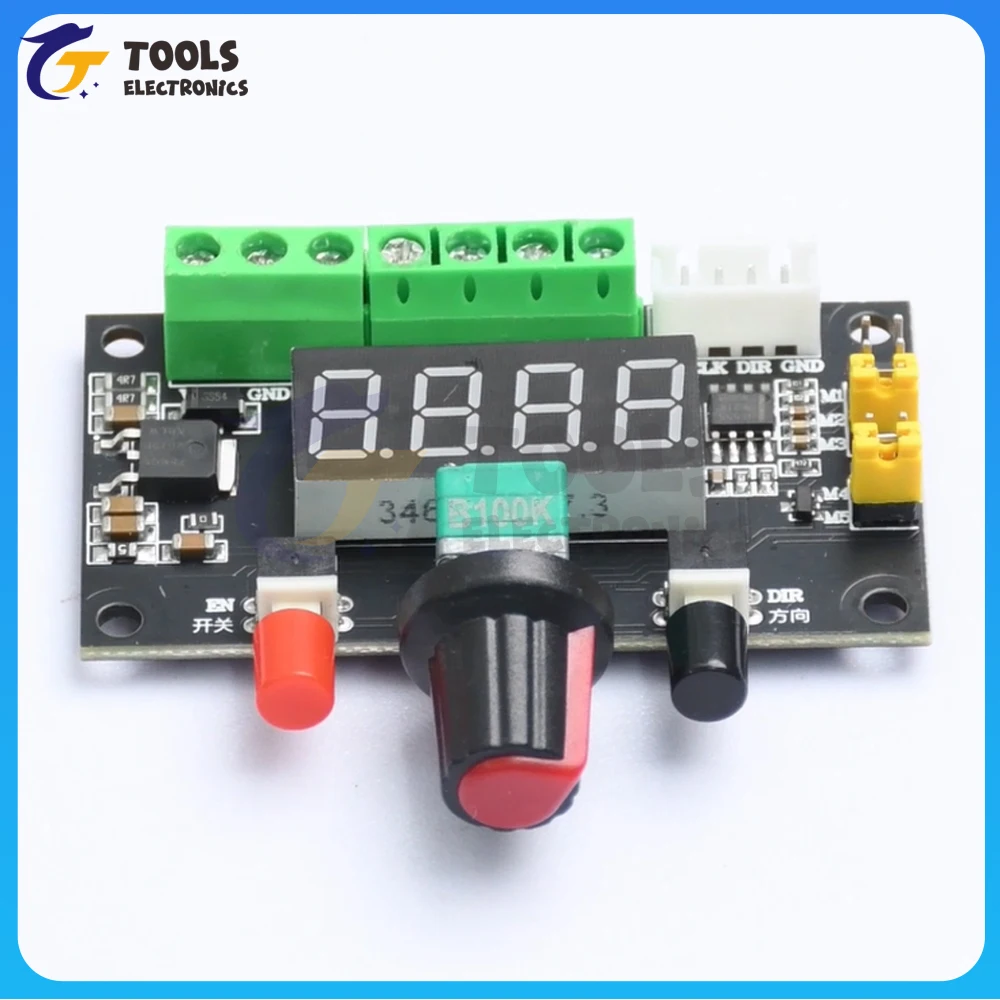 

12V 24V Stepper Motor Controller with PWM Pulse Signal Generator, Reversible Rotation & Speed Control for Automation