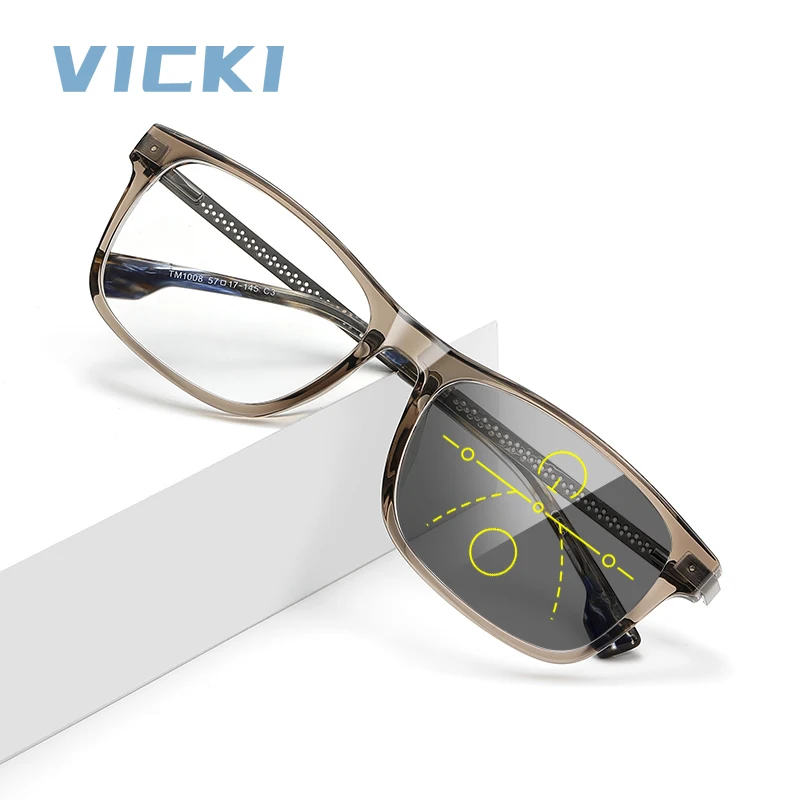 

Мужские квадратные сверхлегкие очки TR VICKI в стиле ретро — настраиваемые очки по рецепту с защитой от синего света и мультифокальным LS204