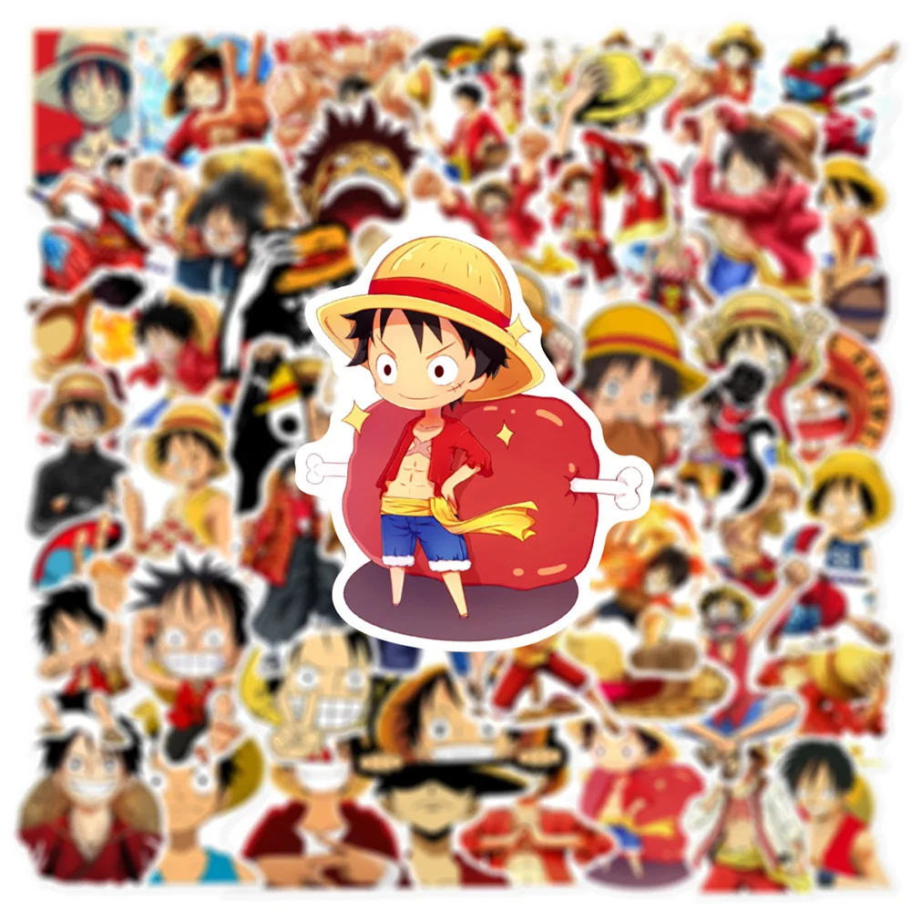 Autocollants de Dessin Animé One Piece, Stickers Cool Luffy, Stickers Manga, Graffiti, Ordinateur Portable, Bagages, Casque, Réfrigérateur, Jouets Classiques, 10 Pcs, 30 Pcs, 50Pcs