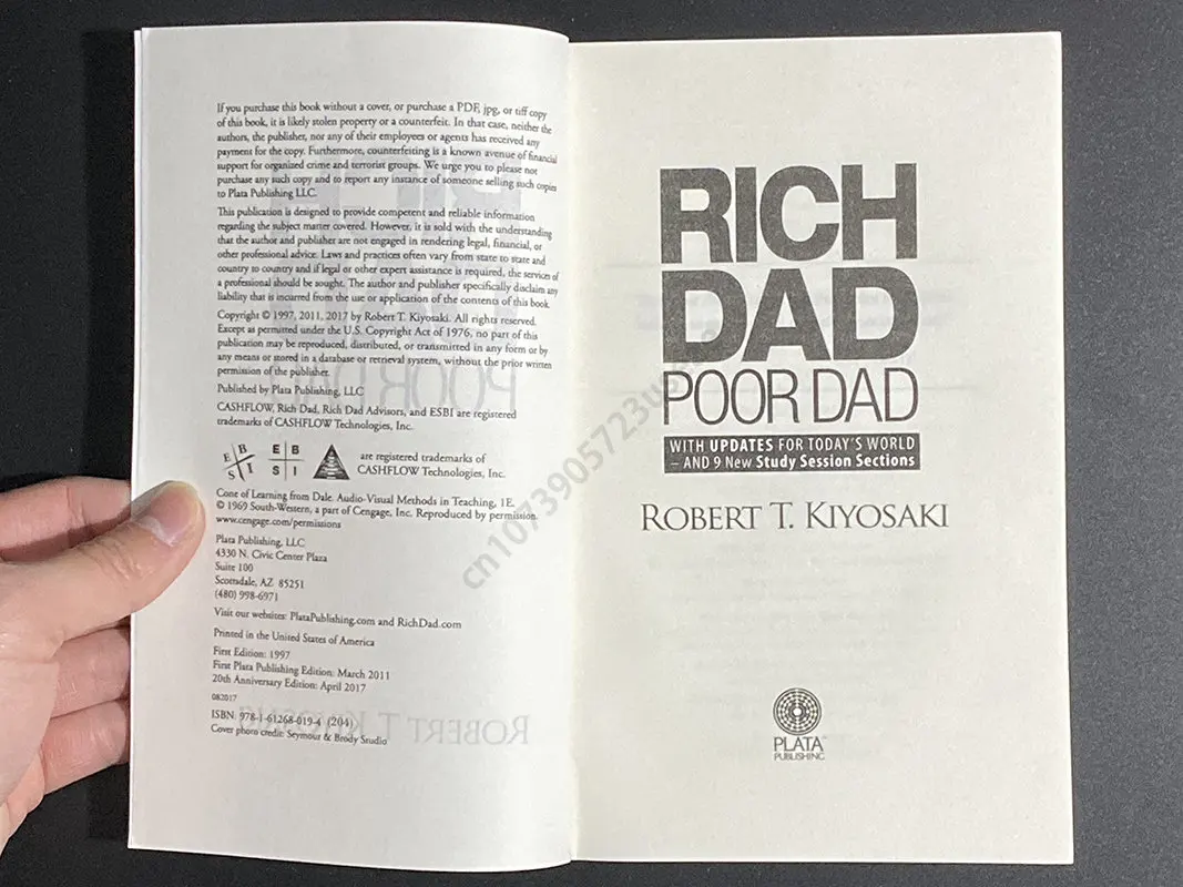 RICH DAD POOR DAD Robert Toru Kiyosaki Personal Finance Children Books Financial Intelligence Enlightenment Education Book