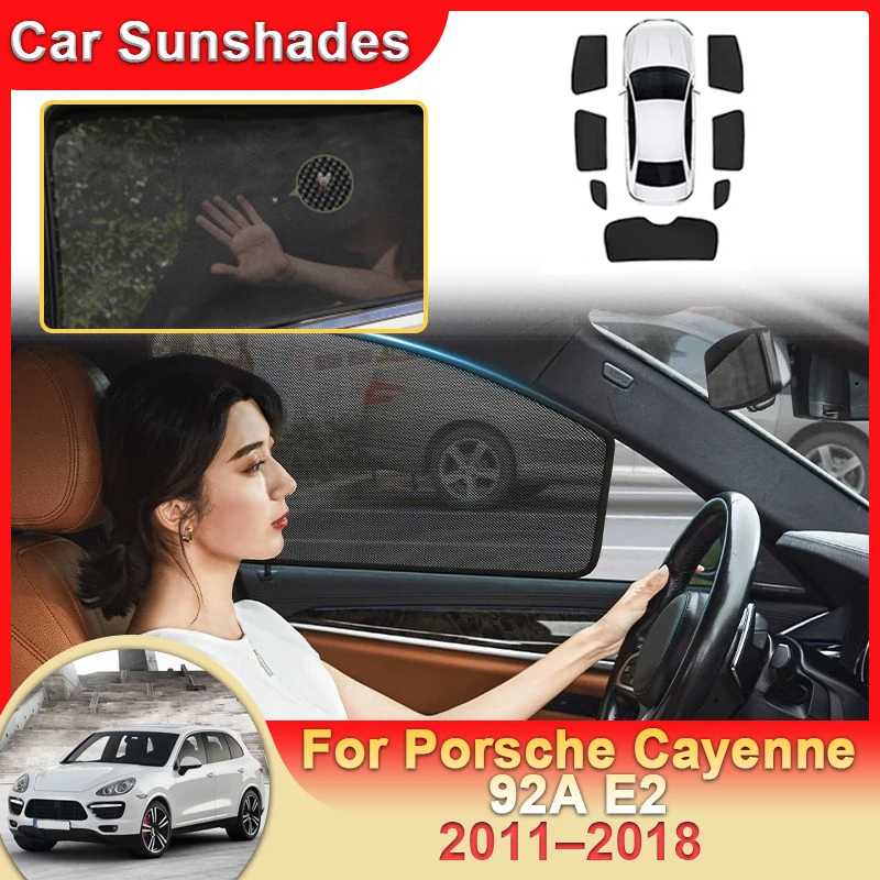 

Magnetic Sunshade For Porsche Cayenne 92A E2 2011 2012 2013 2014 2015 2016 2017 2018 Car Sunshade Visor blocking Curtain Privacy