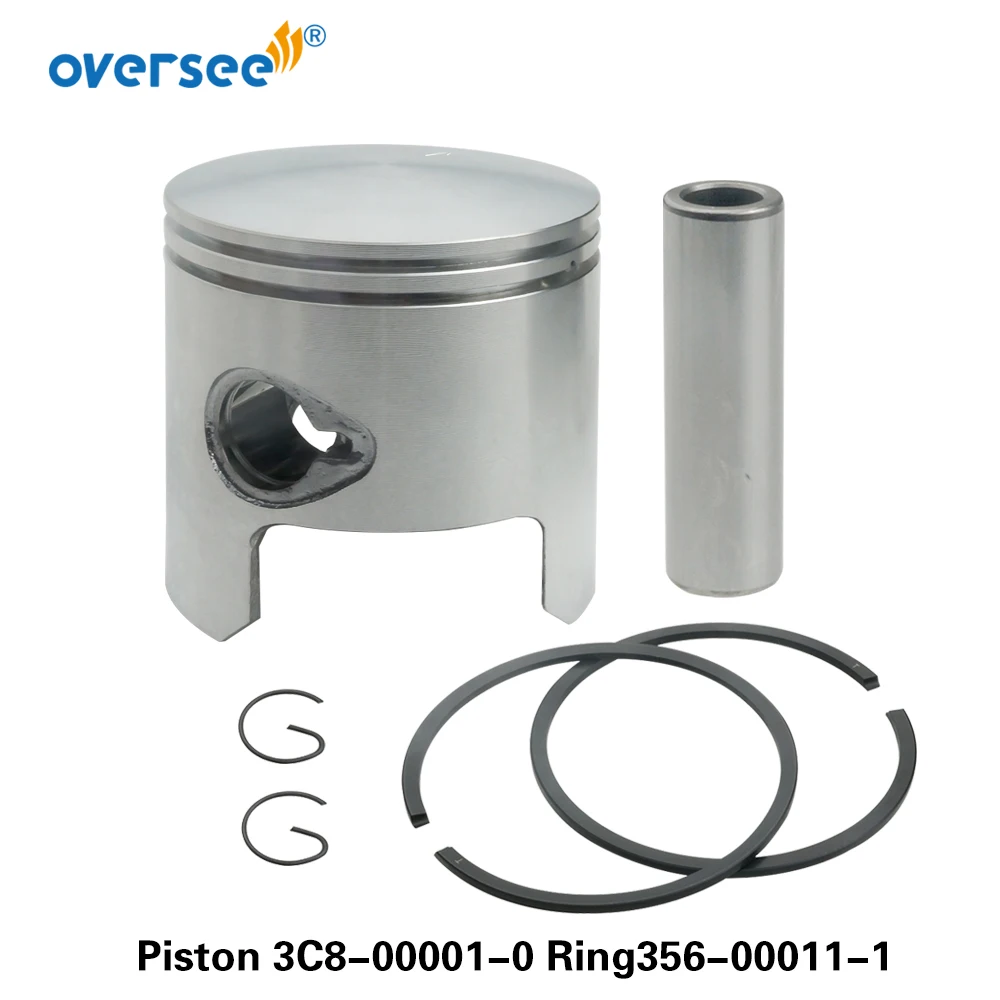 

3C8-00001 STD Piston Set With Ring For Tohatsu 2T M40D 40HP Outboard Motor Mercury Mariner 3Cyl 779-9615 2