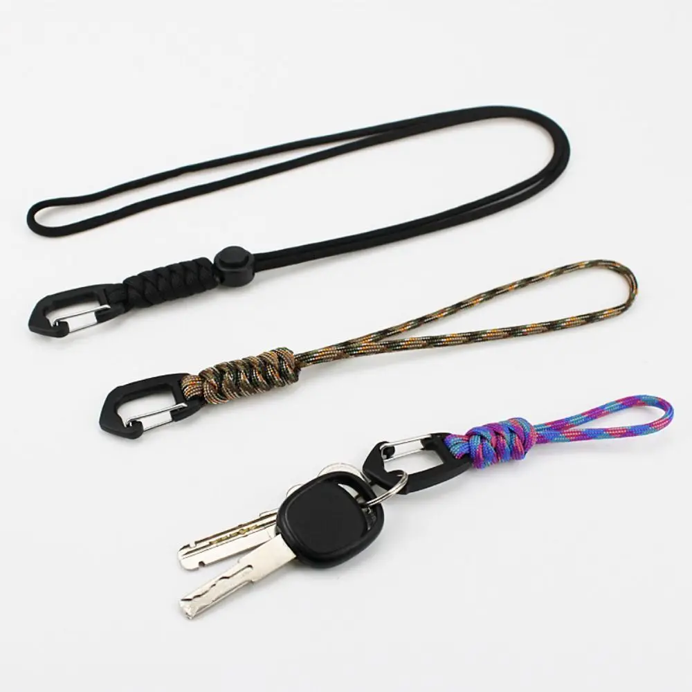 1Pcs Key Ring Umbrella Rope Hook Keychain Flashlight Small Tool Outdoor Camping Key Lanyard 7-core Sports Accessories Braid Rope
