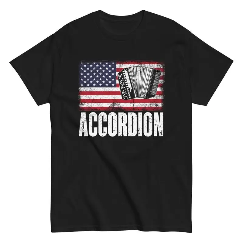 Musician Music Lover Player Accordion American Flag T Shirt