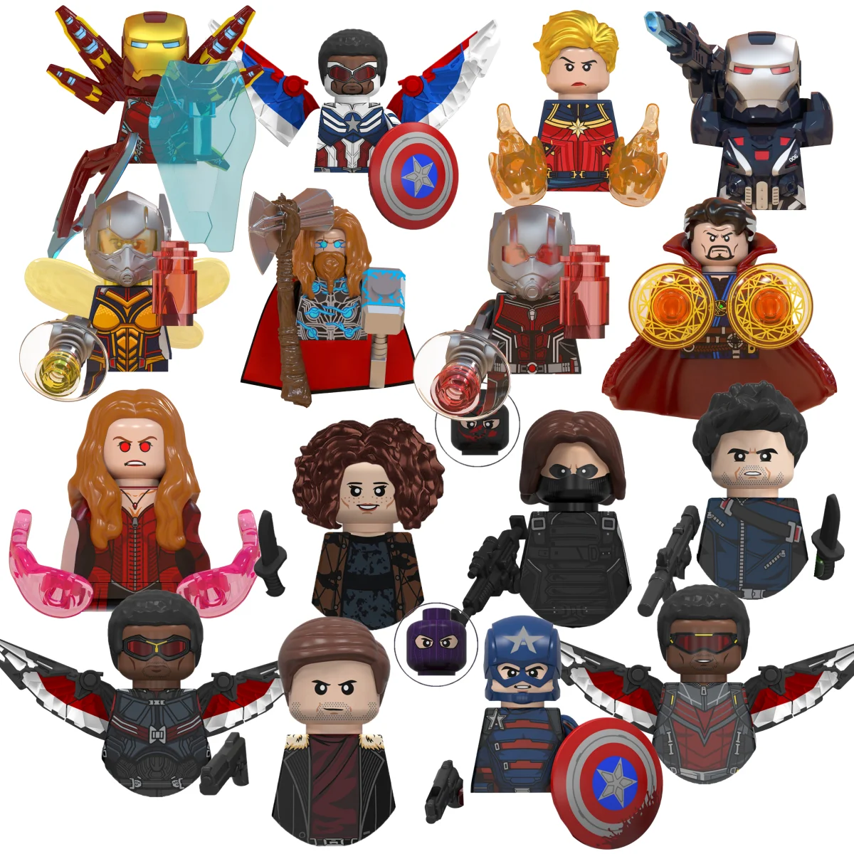 

Набор мини-блоков Blind Box WM6117: Фигурки Гоблина, Человека-паука, Железного человека, Венома, Капитана Хока, Дэдпула в броне – Рождественский подарок-игрушка