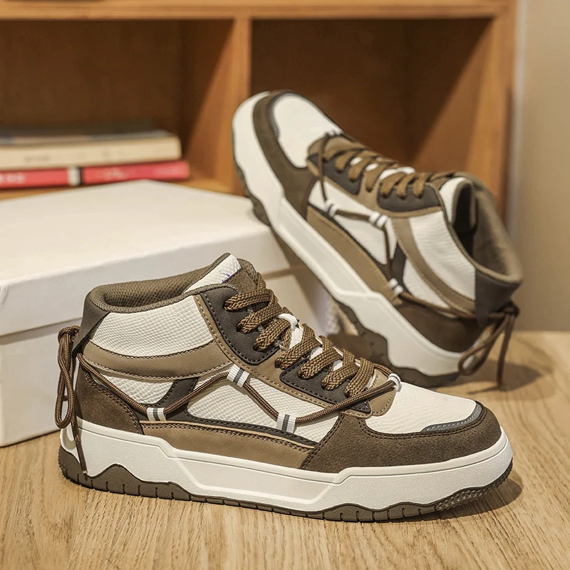 

Высокие ботинки, мужские повседневные туфли средней высоты, удобные дышащие мужские кроссовки на резиновой подошве с тканевой подкладкой, износостойкие кроссовки